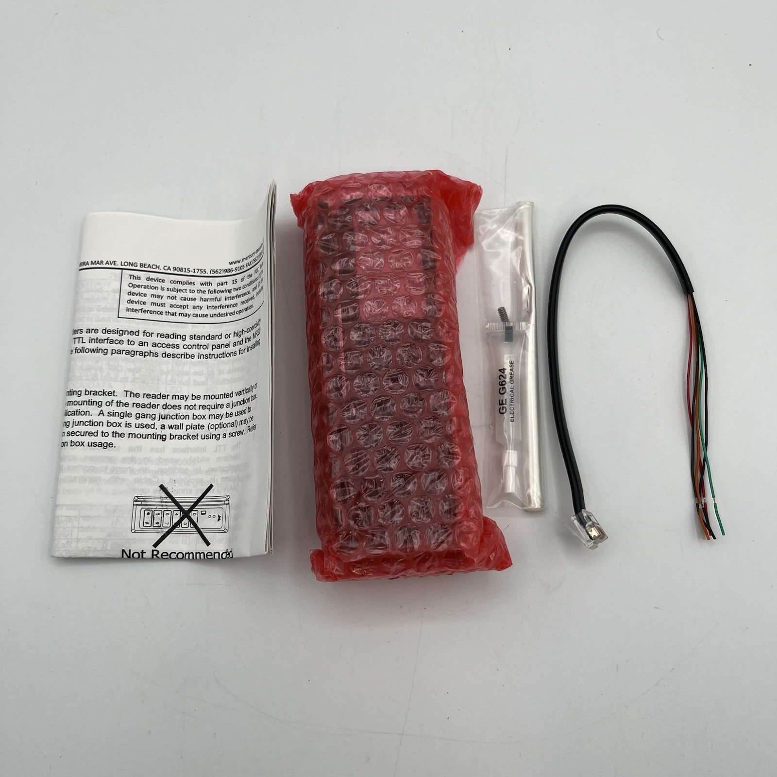 NEW!! Mercury Security BK Magnetic Stripe Card Reader Black - MS-MR1012BK MR1012