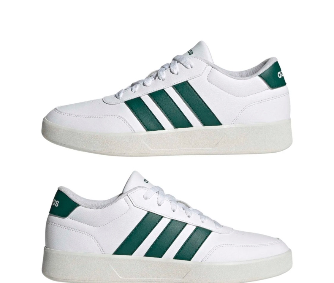 NEW Adidas Breaknet 3.0 Men's Trainers Shoes Sneaker White/Green JR3549 9,9.5,10