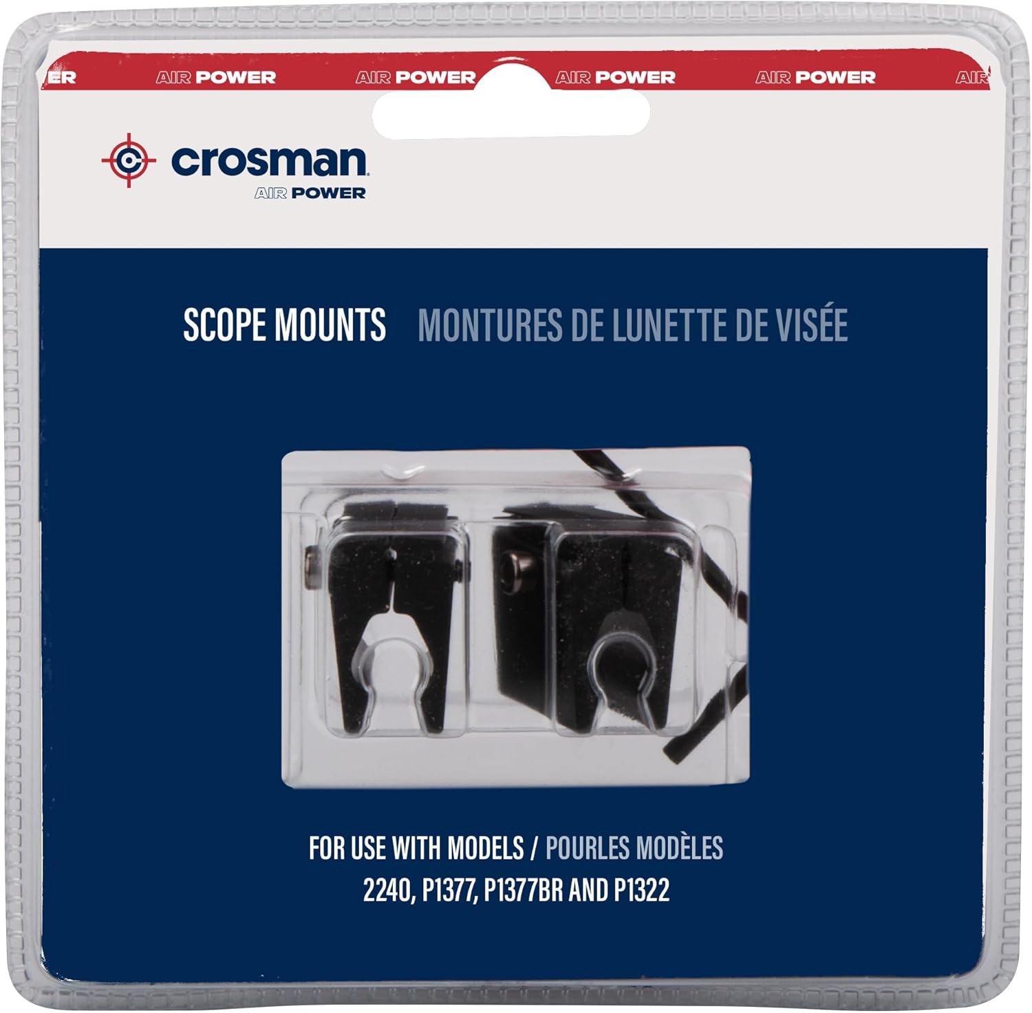 Crosman 459MTC 4-Piece 3/8-Inch Airgun Scope Dovetail Mount Rings Black