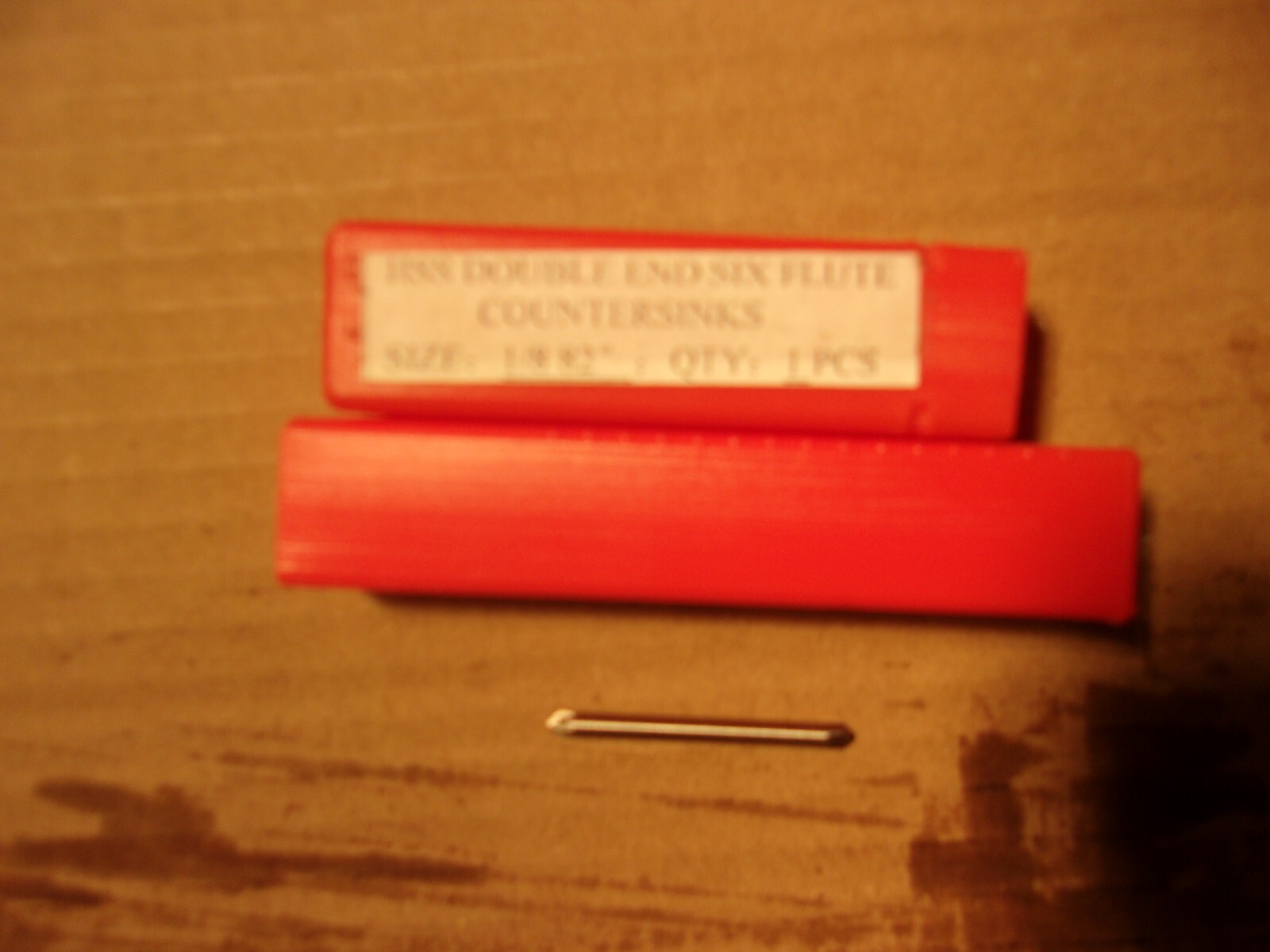 HSS double end six flute countersink 1/8" 82 degree