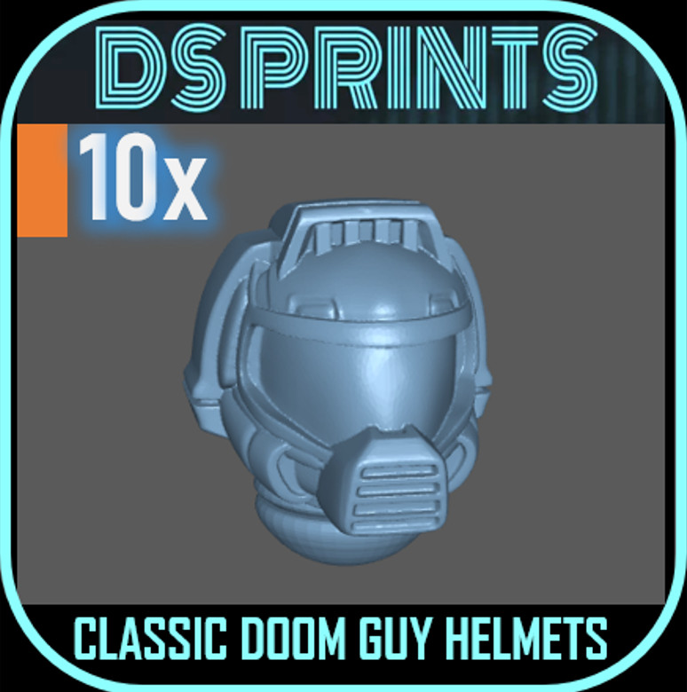 CLASSIC SLAYER Helmet - DOOM - (10x total bits) - compatible with sm marines