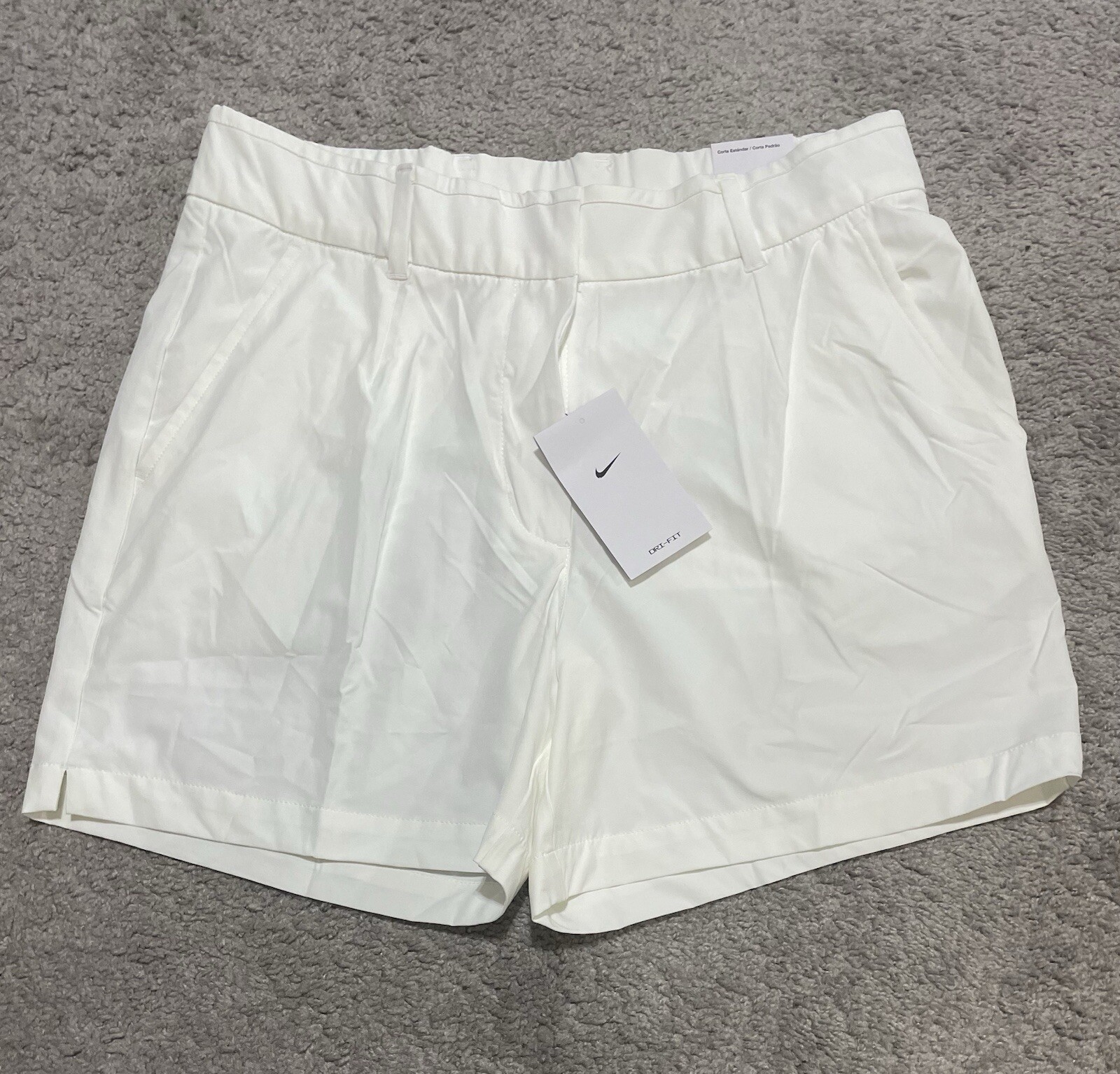 Nike Dri-Fit Victory 5" Golf Shorts Women’s Large DA3209-100 White NWT $75