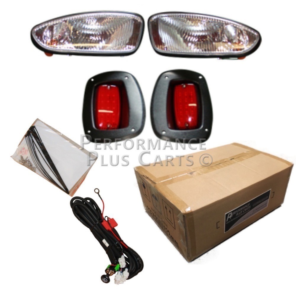 EZGO RXV (08-15) Golf Cart Headlight and Tail Light Kit with Hardware