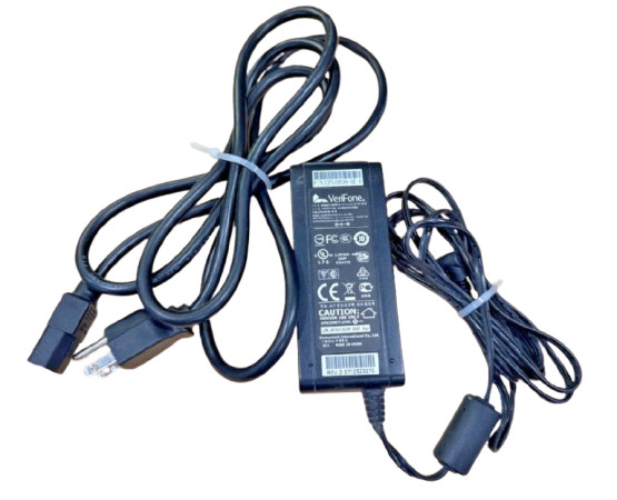Genuine VeriFone CPS10936-3E-R  19V AC Adapter w/ Power Cord POS Credit Card