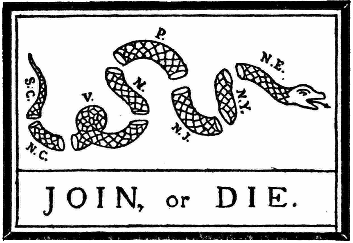 Join or Die Flag Sticker