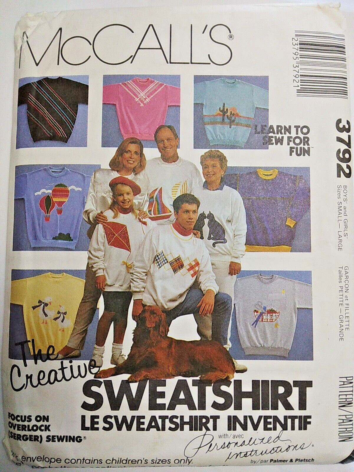 Sweatshirt Shirt BOYS GIRLS S M L McCalls 3792 Sewing Pattern Pullover Top Sweat