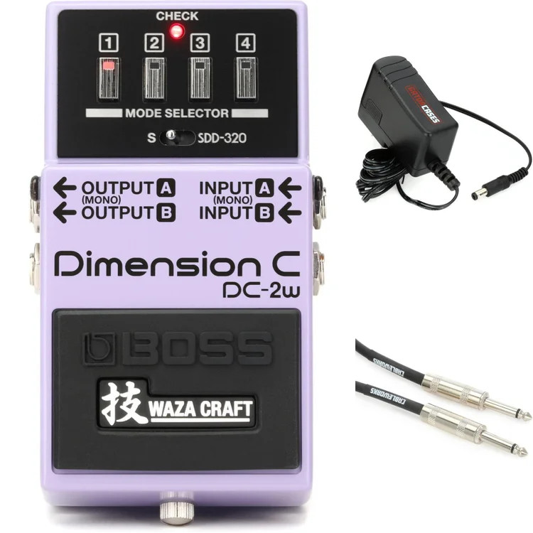 Boss DC-2W Waza Craft Dimension C Pedal with Power Supply and Cable