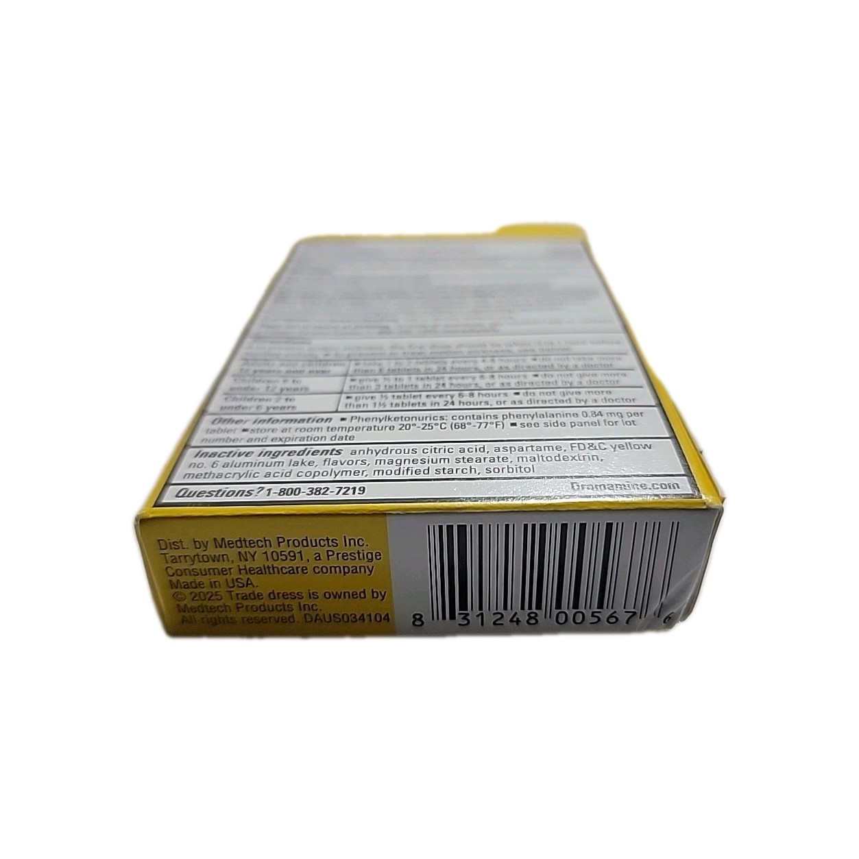Chewable, Motion Sickness Relief, Orange Flavor, 4 Count