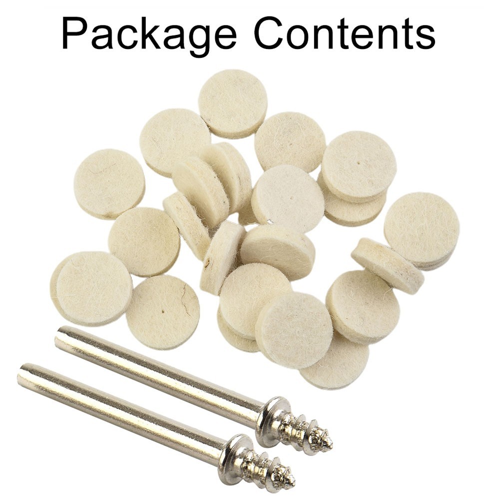 50 Pcs Wool Felt Buffing Polishing Pad Wheel Cone Tips For Grinder Kit
