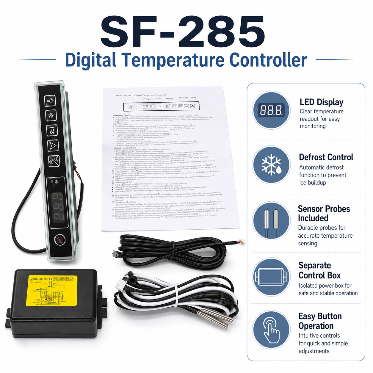 SF-285 Digital Temperature Controller 115VAC for Freezer Refrigerator