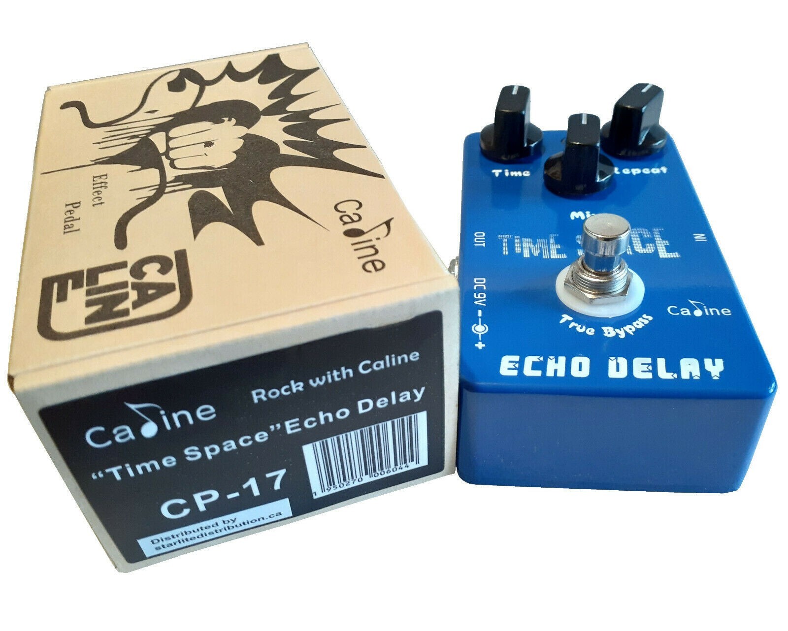 Caline CP-17 PLUS Time Space Echo Delay Guitar Effects Pedal 600ms Max CAN Vers