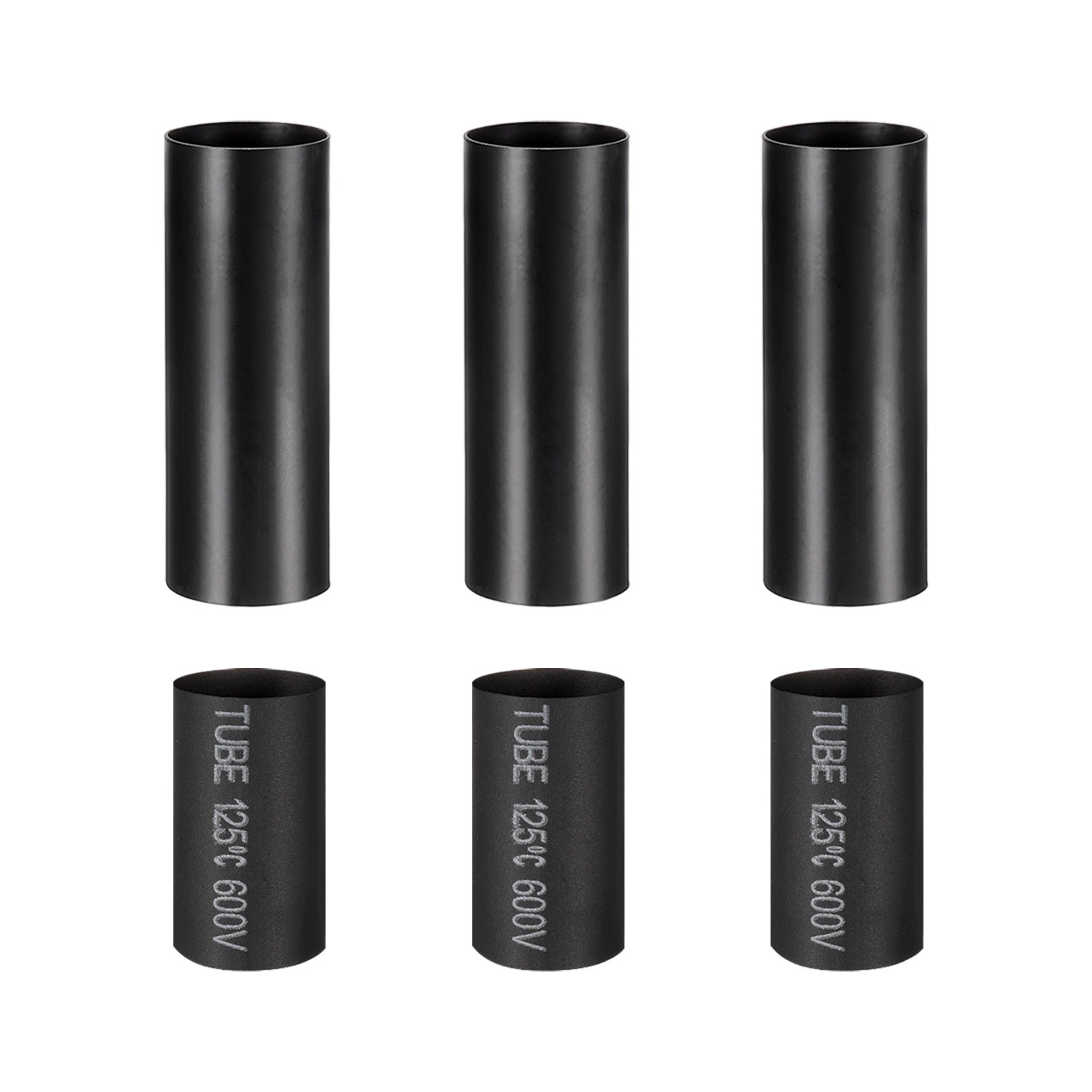 3Pcs 2.6" Tall Metal E12 Candle Covers Sleeves Black