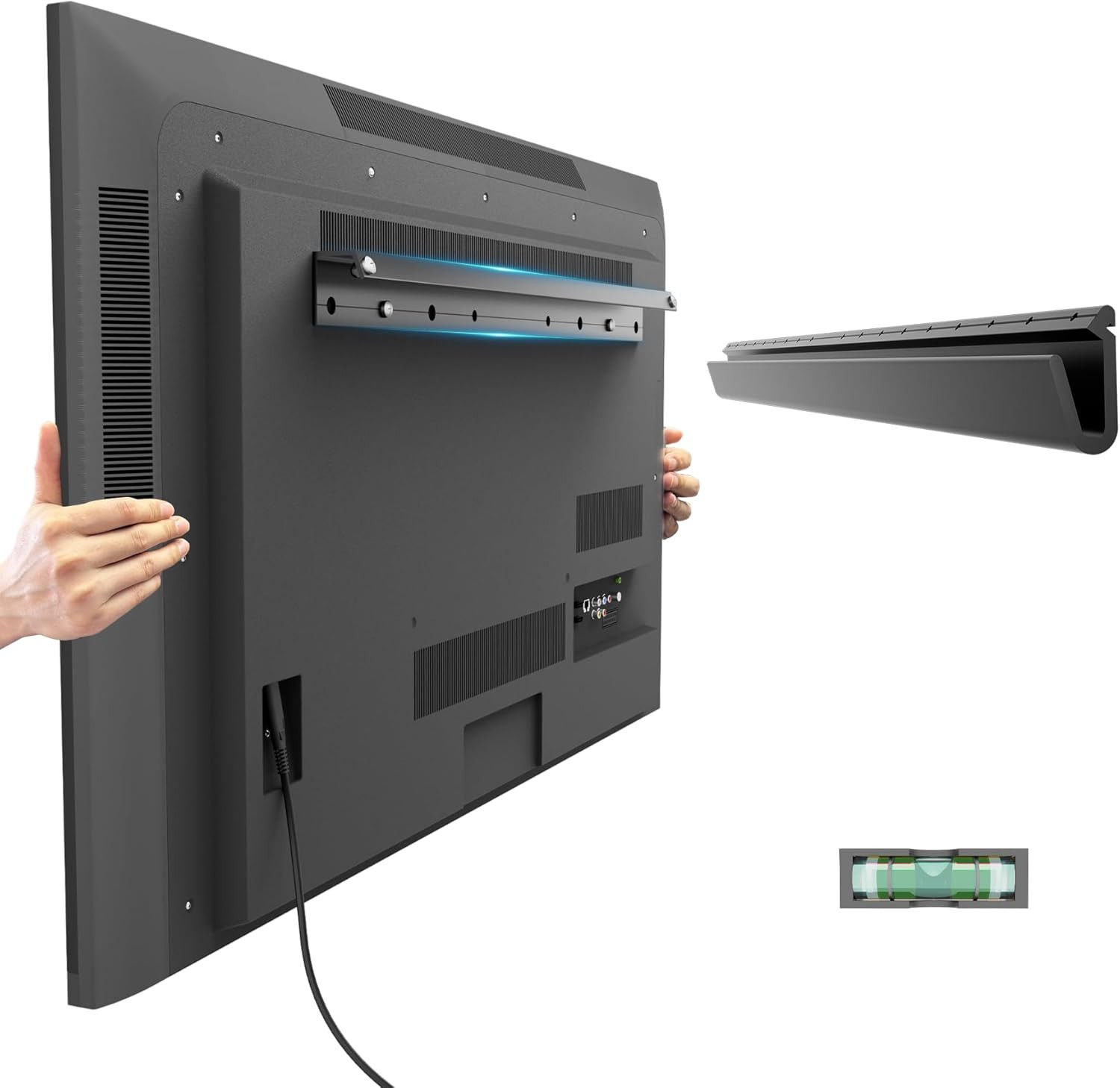 No Drill Drywall TV Mount No Stud Wall Mount for 22-55" TVs up to 100 lbs Level
