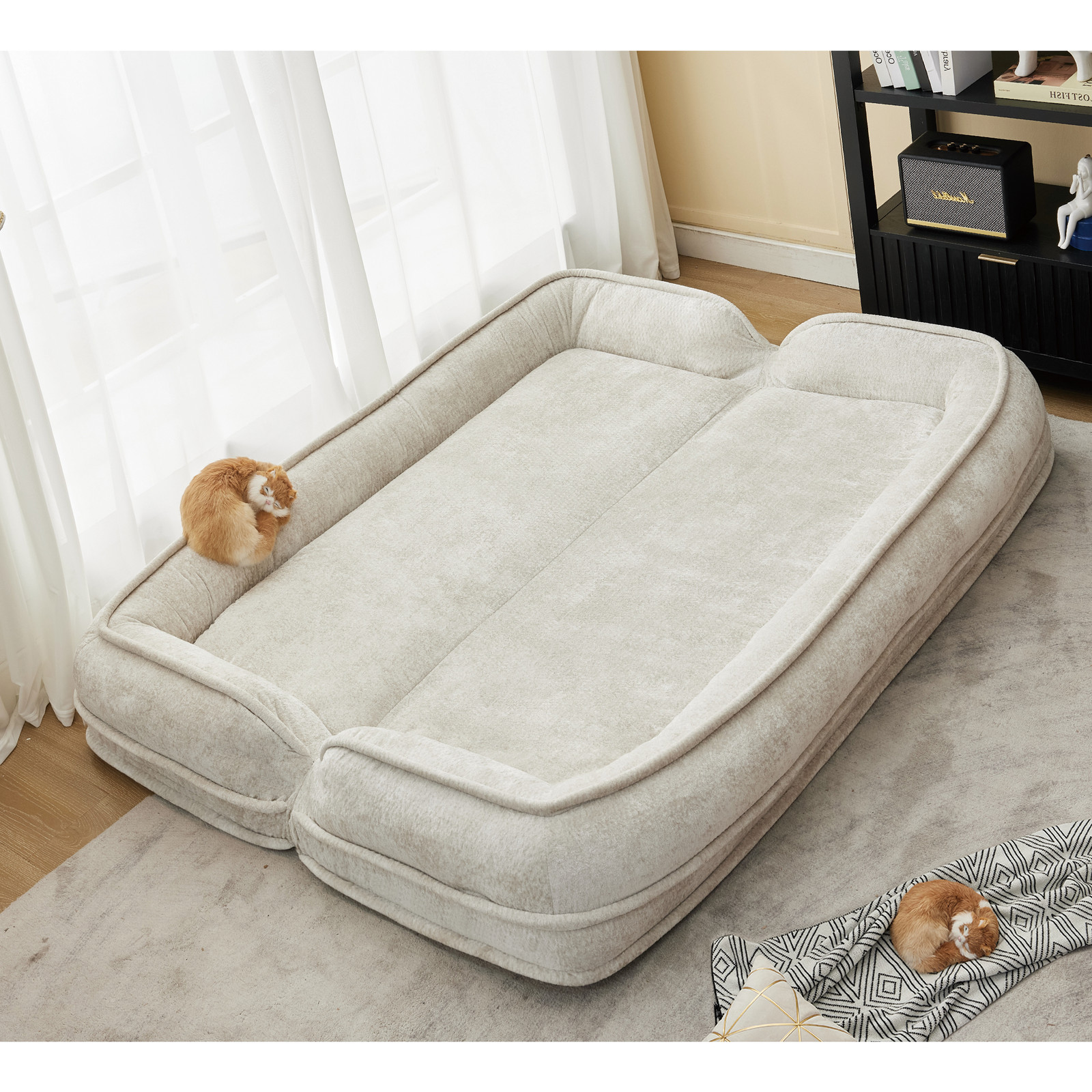 [NEW ARRIVED] [VIDEO PROVIDED] Double human dog bed,Lazy sofa ,Loveseat,Fits Y