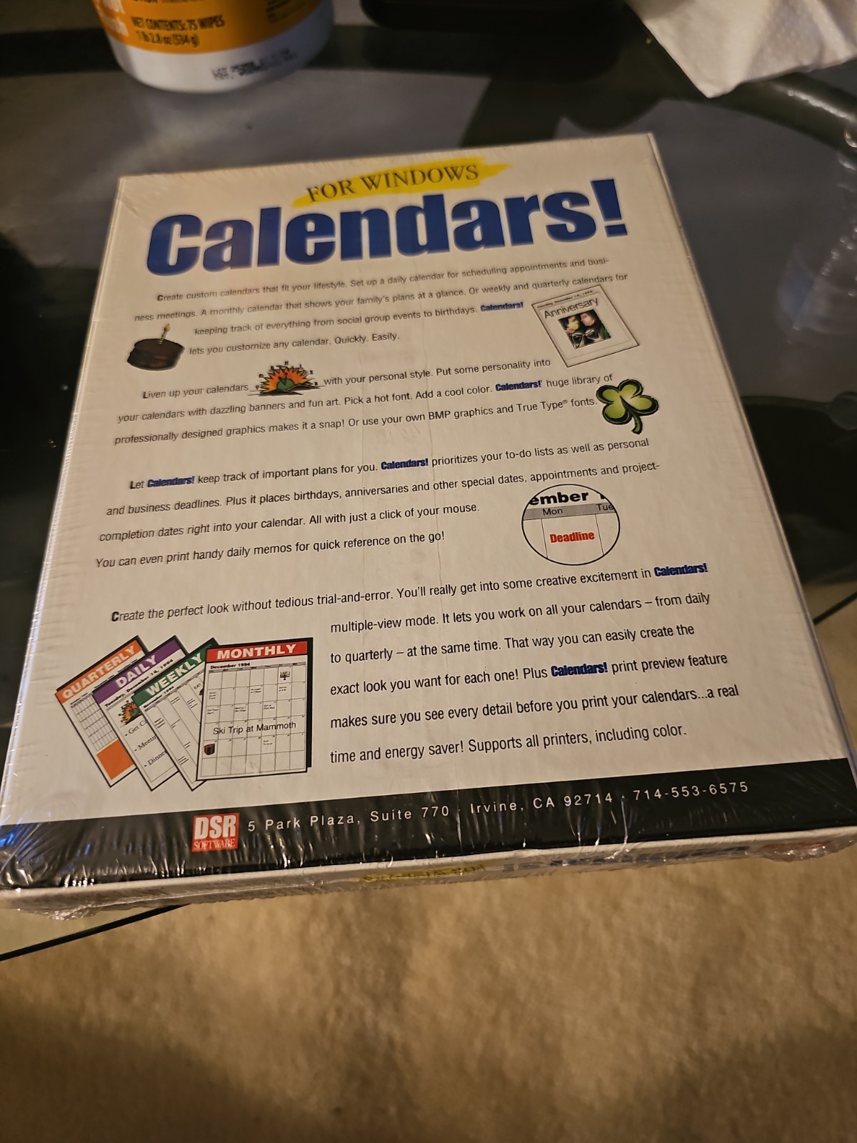 New Sealed Windows 95 Calenders Dsr Software Pc