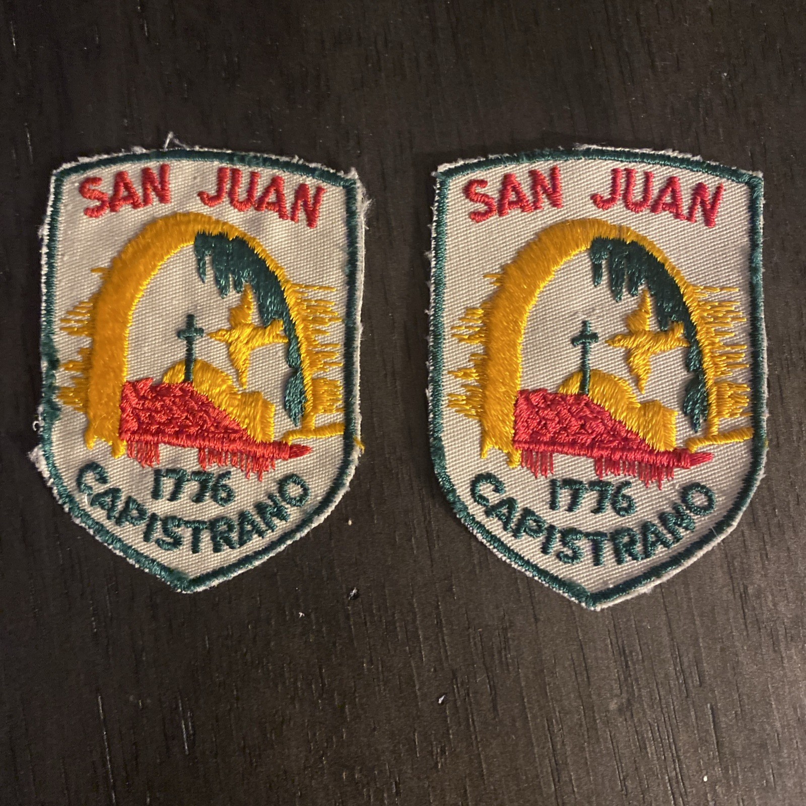 Vintage NOS San Juan Capistrano Patches Lot Of 2
