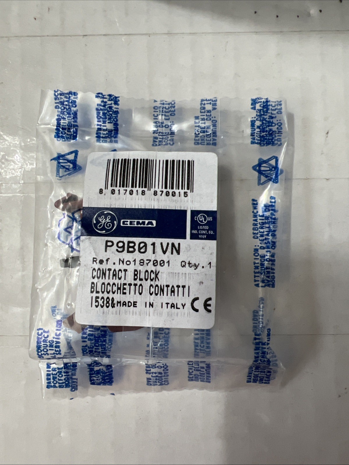 GE P9B01VN Contact Block (1 PC)