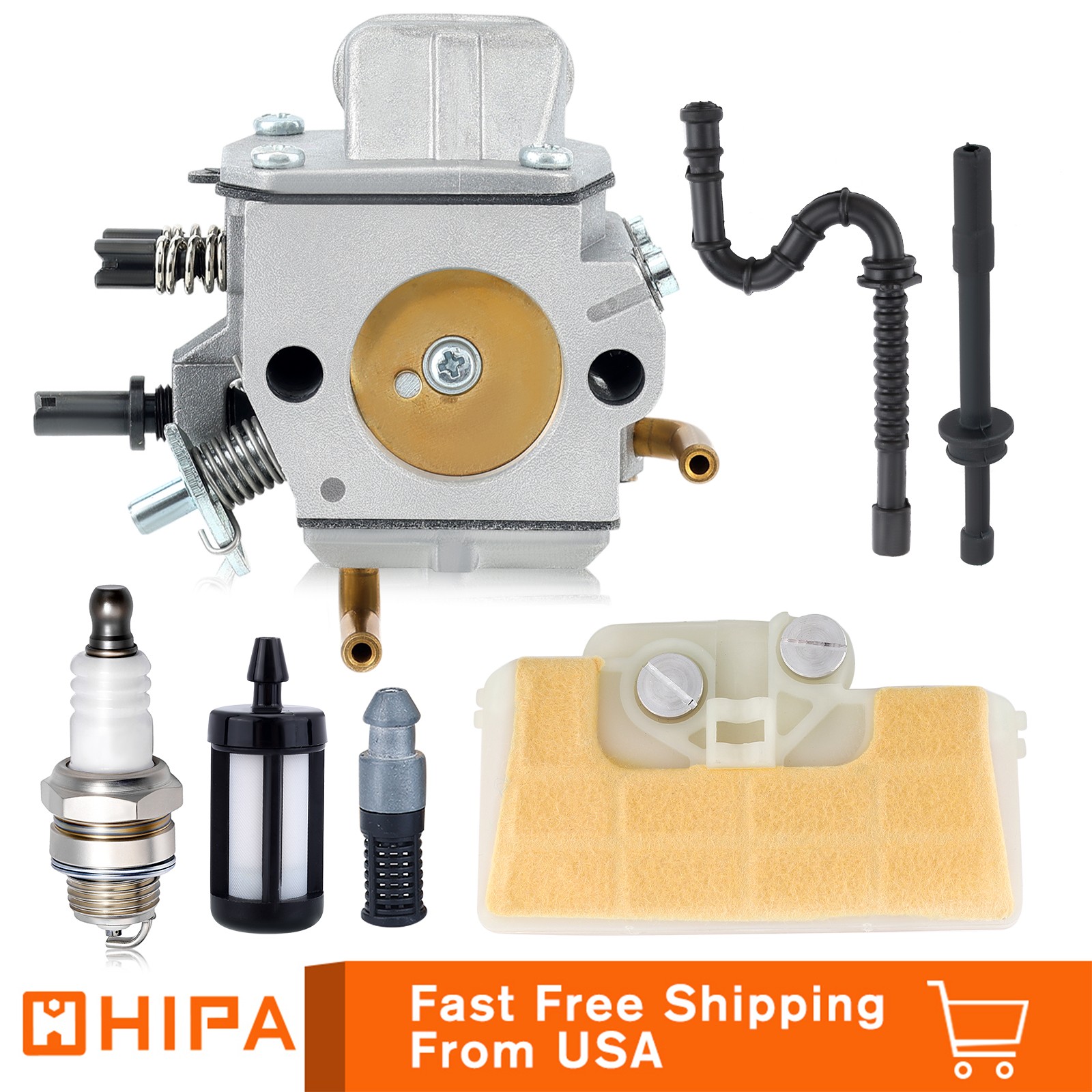 For Stihl 029 Carburetor 039 MS290 MS310 MS390 ZAMA Carb w/ Air Filter Fuel Line