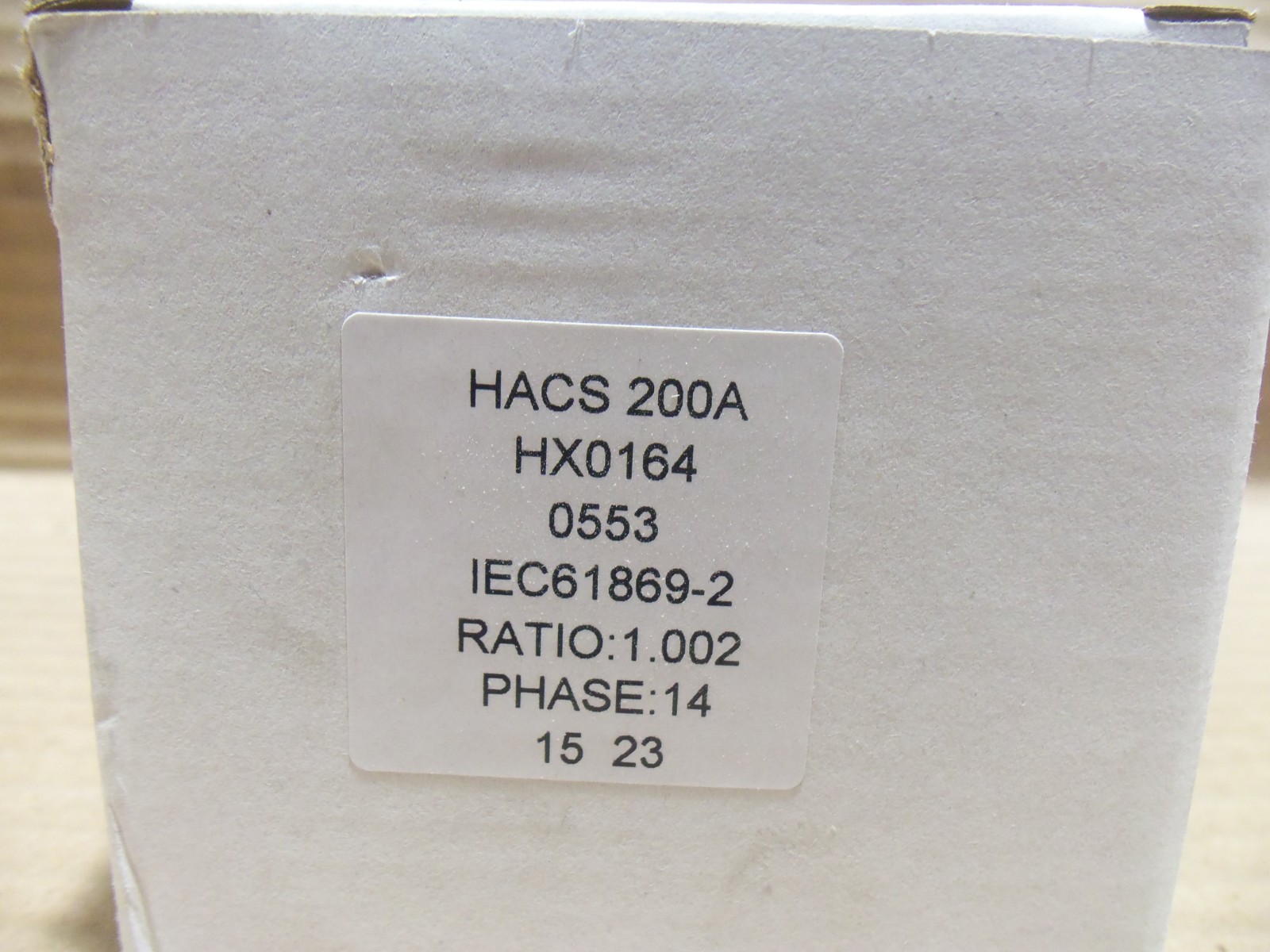 NEW SATEC HACS HX0164 CS2S 200A HACSensor CURRENT SENSOR 14 PHASE 1.002 RATIO