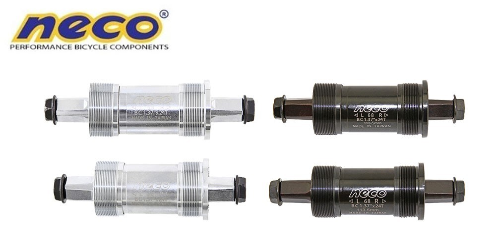 NECO Branded Bottom Bracket Cartridge Square Set 68mm Or 73mm Replacement Part.