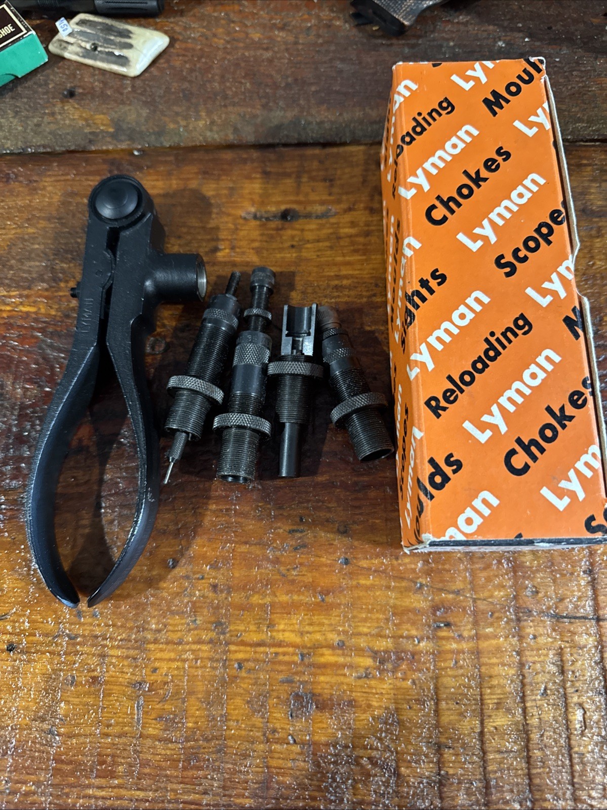 Vintage Lyman Model 310 Tool & .35 Remington Reloading Die Set.