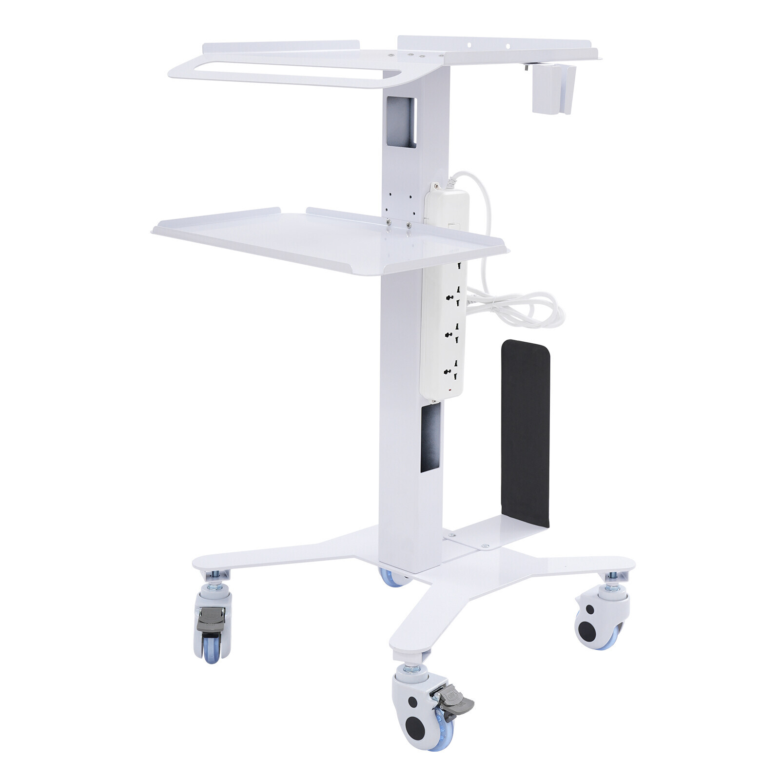 Adjustable Rolling Computer Cart, Mobile Standing Workstation, Mobile Cart