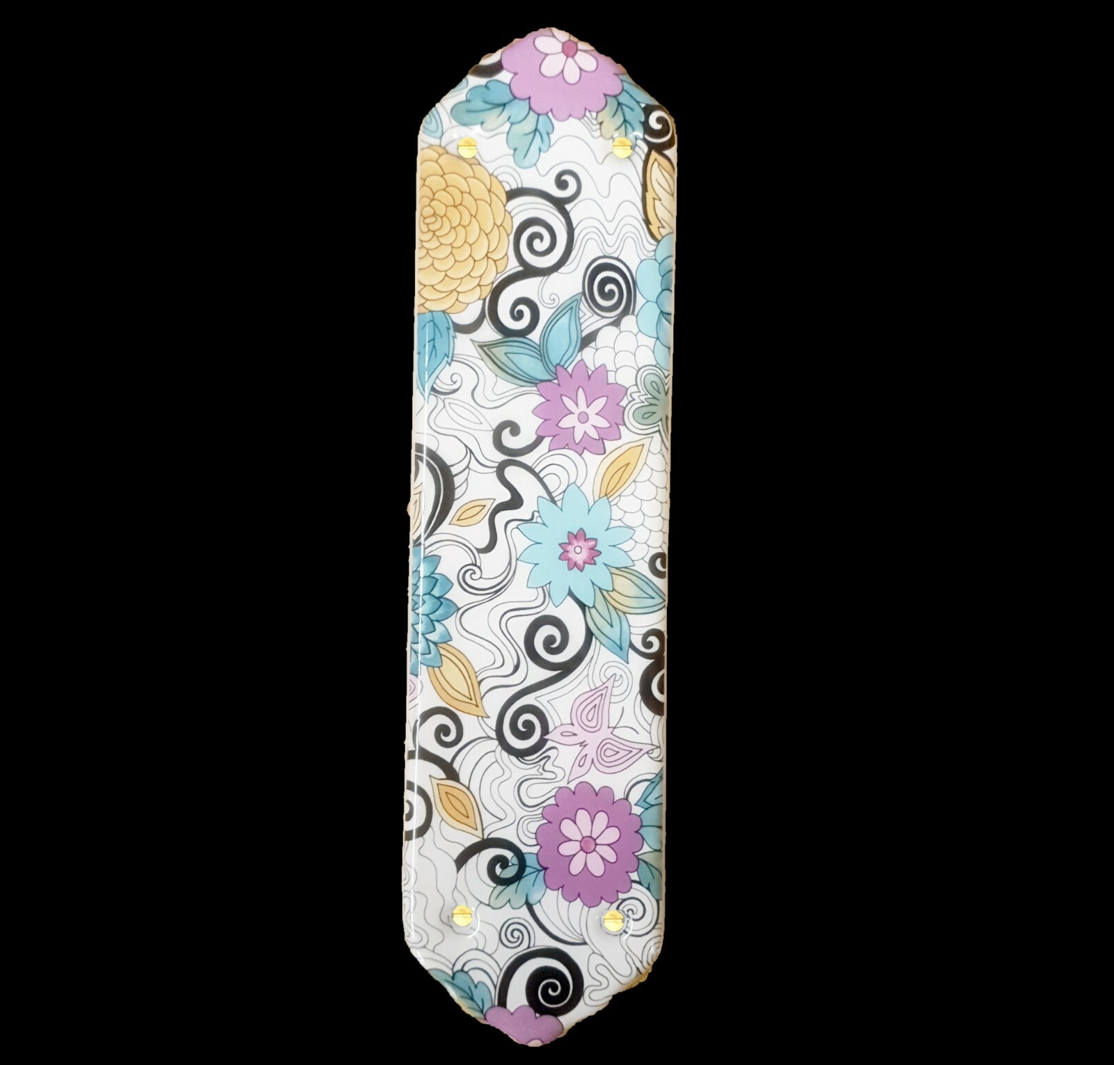 Ceramic Door Finger Plate Pastel Woodstock Design (Each)