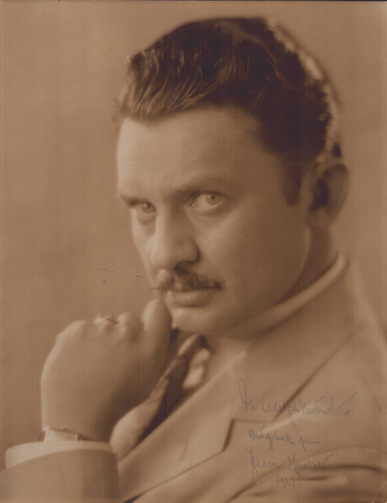 JEAN HERSHOLT - AUTOGRAPHED INSCRIBED PHOTOGRAPH 1927