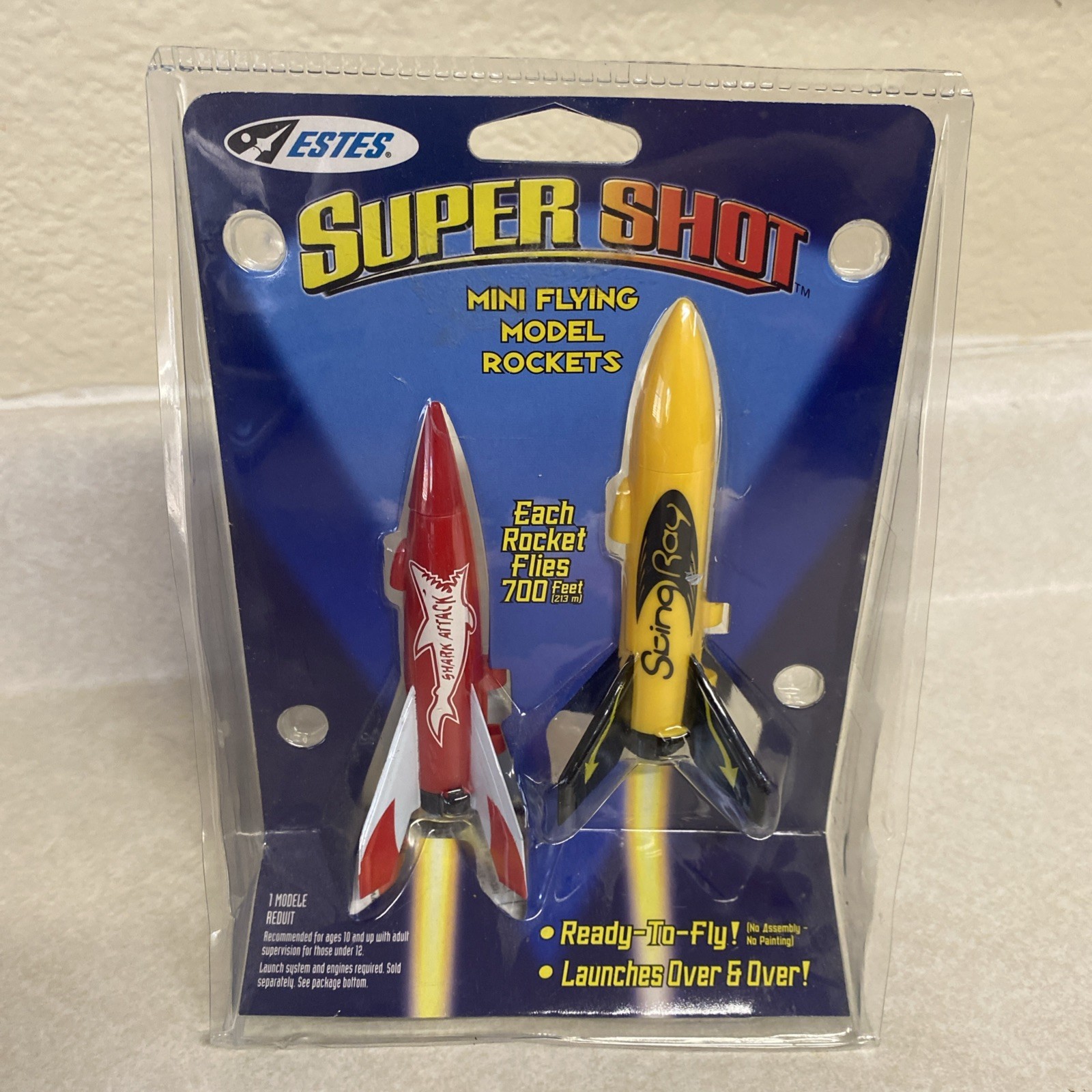 Estes Super Shot Mini Flying Model Rockets In Original Packaging New