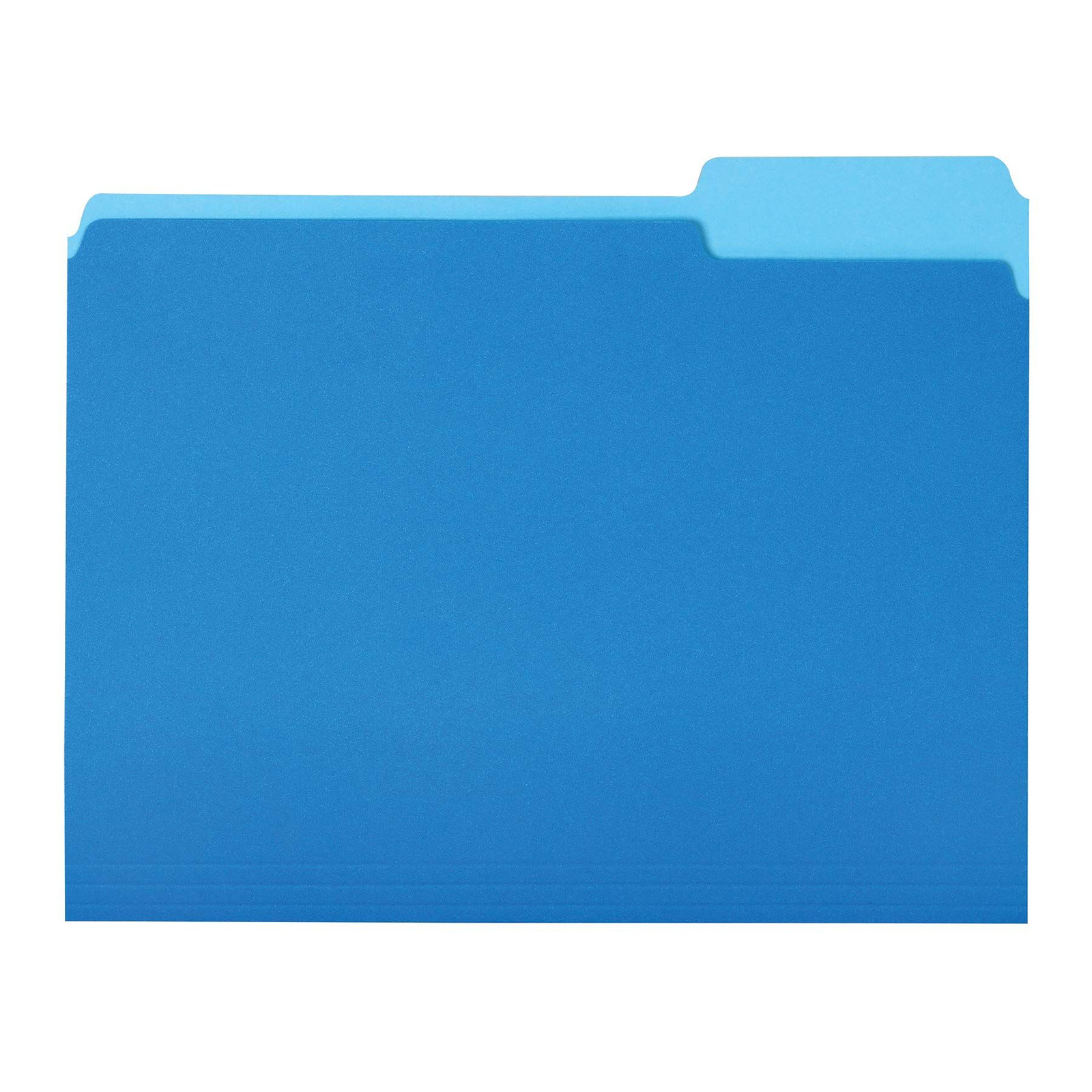 Amazon Basics File Folders for Organization, Letter Size, 1/3 36 pack, Blue