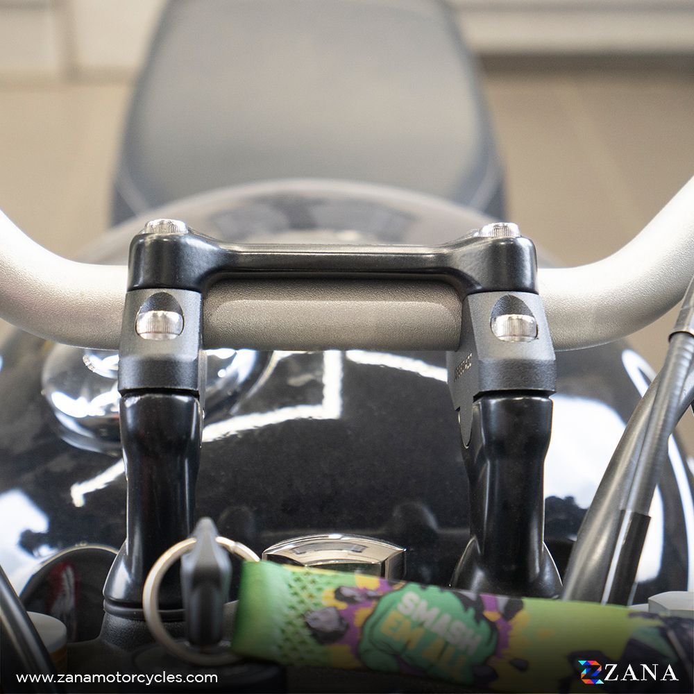 OFFSET HANDLE BAR RISER BLACK FOR TRIUMPH SPEED 400