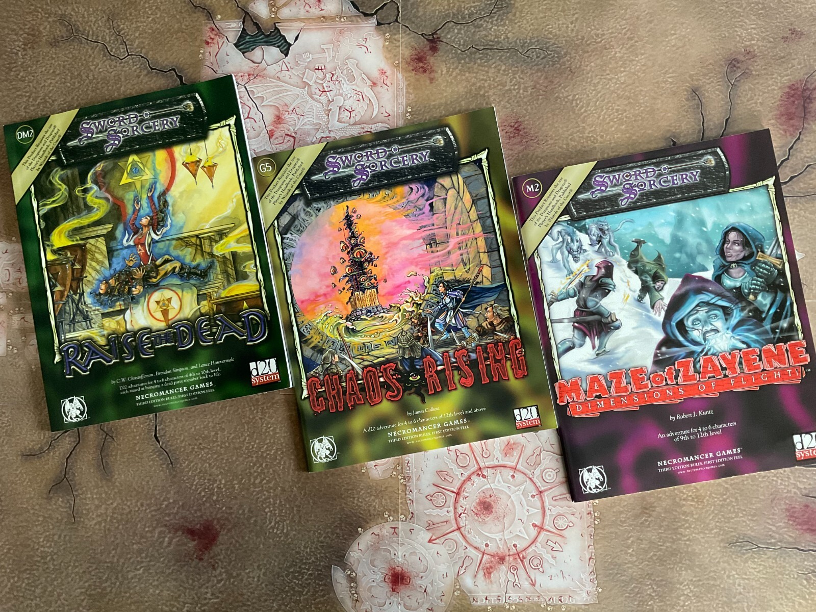 Sword & Sorcery rpg d20 lot M2 MAZE OF ZAYENE G5 Chaos Rising DM2 Raise the Dead