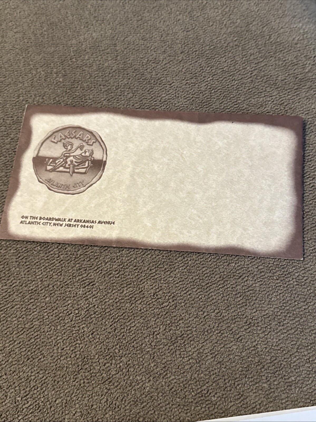 Caesars Casino Hotel Atlantic City New Jersey Envelope Only (JL)