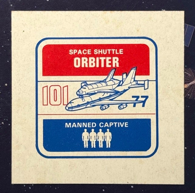SPACE SHUTTLE ORBITER MANNED CAPTIVE VINTAGE 2.5 X 2.5 OBSCURE DECAL STICKER