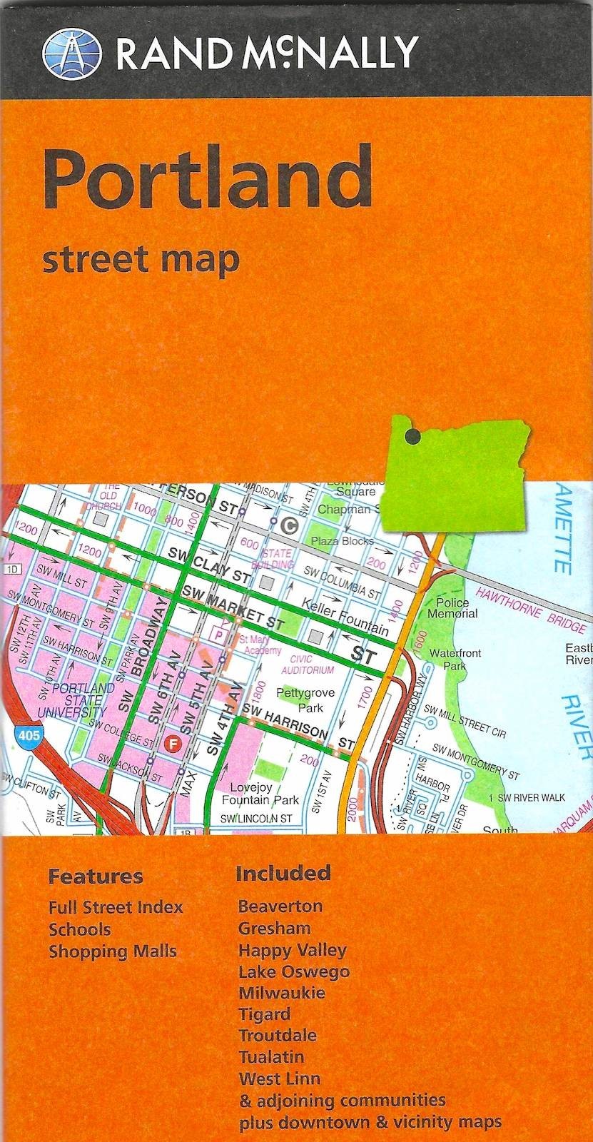 Portland, Oregon, Street Map, by Rand McNally