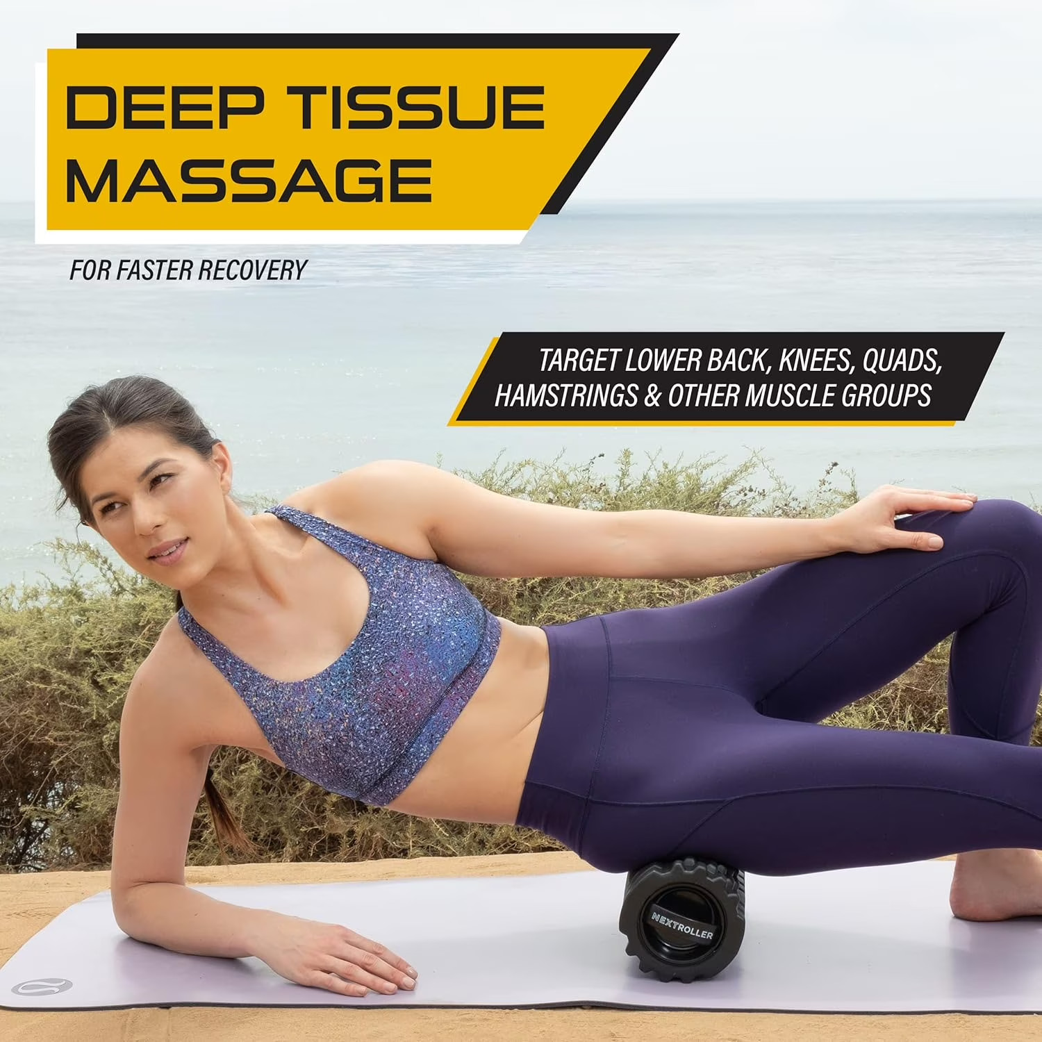 NextRoller 3-Speed Vibrating Foam Roller - High Intensity Vibration for Recovery