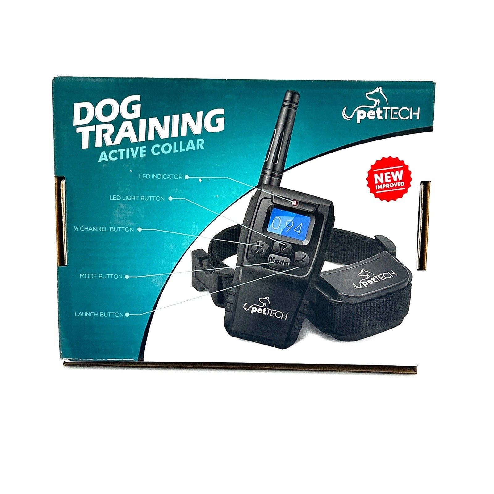 PetTech Dog Training Active Collar Remote Trainer PT-0Z1 Black 400 Yard Range