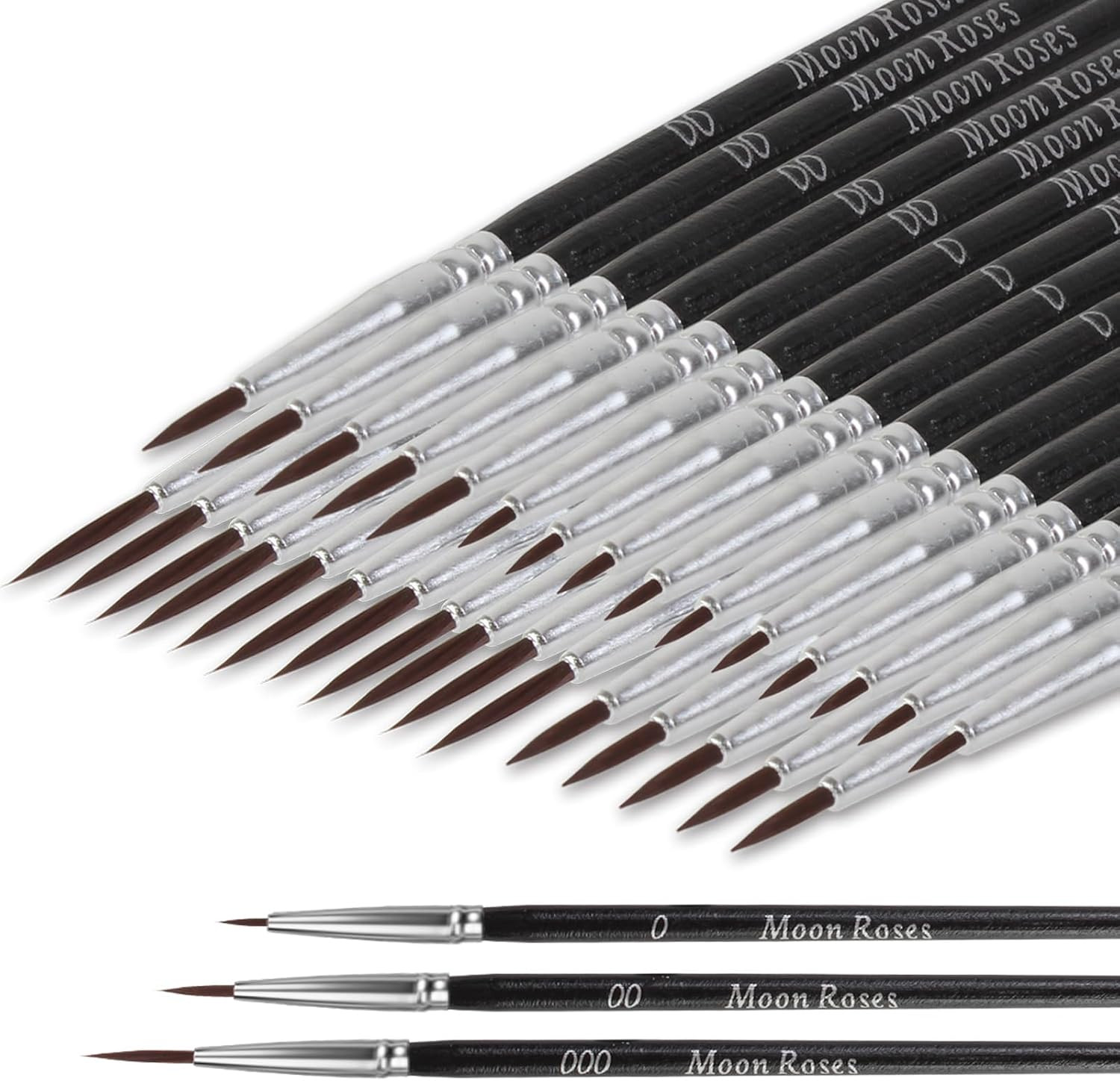 30 Pcs Miniature Detail Paint Brush Set, 3Rd Generation Tiny Liner Brushes