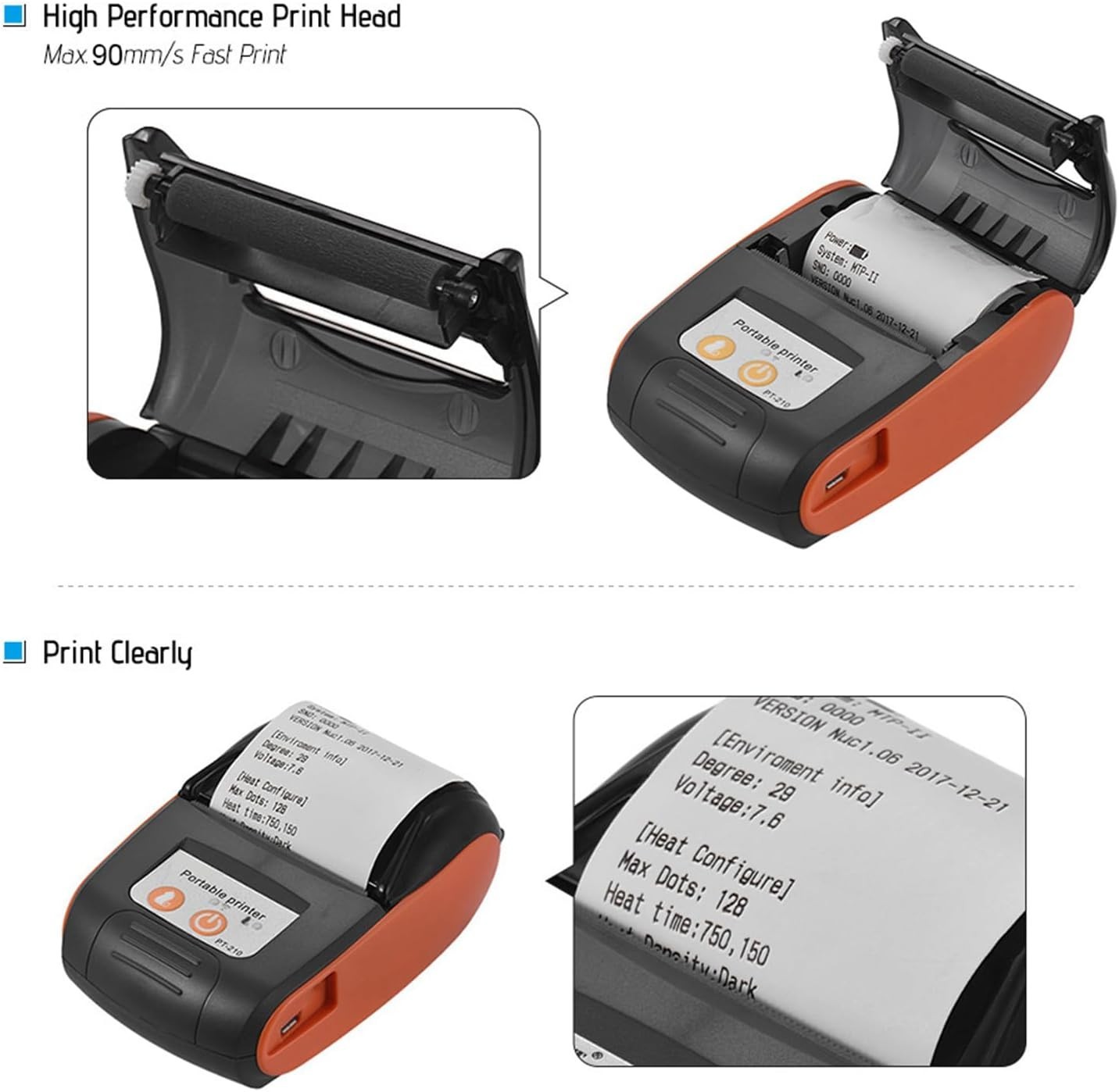 Sunydog Portable Thermal Printer Handheld 58mm Receipt Printer