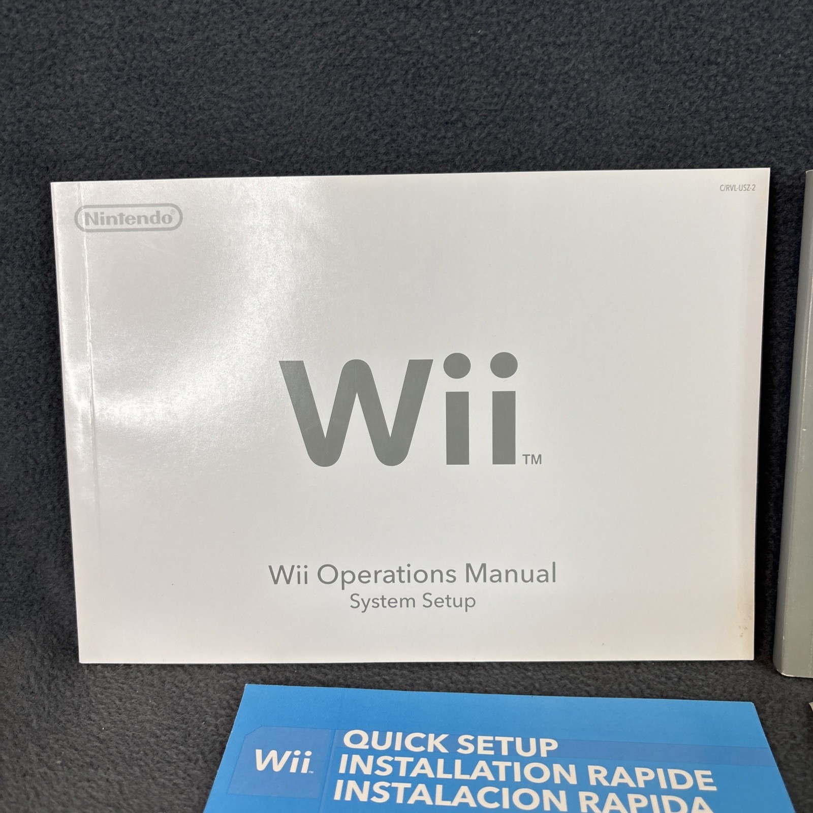 Nintendo Wii Console Operations Manuals & System Set Up Booklets w/ Inserts