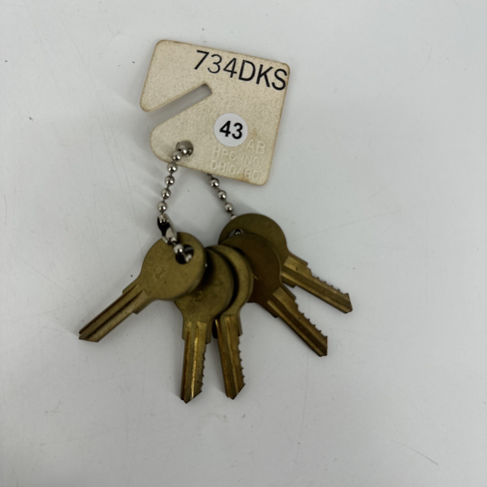 SET OF 5 Chicago Lock Co. 734DKS Lock Guide Master Key Set #1-5