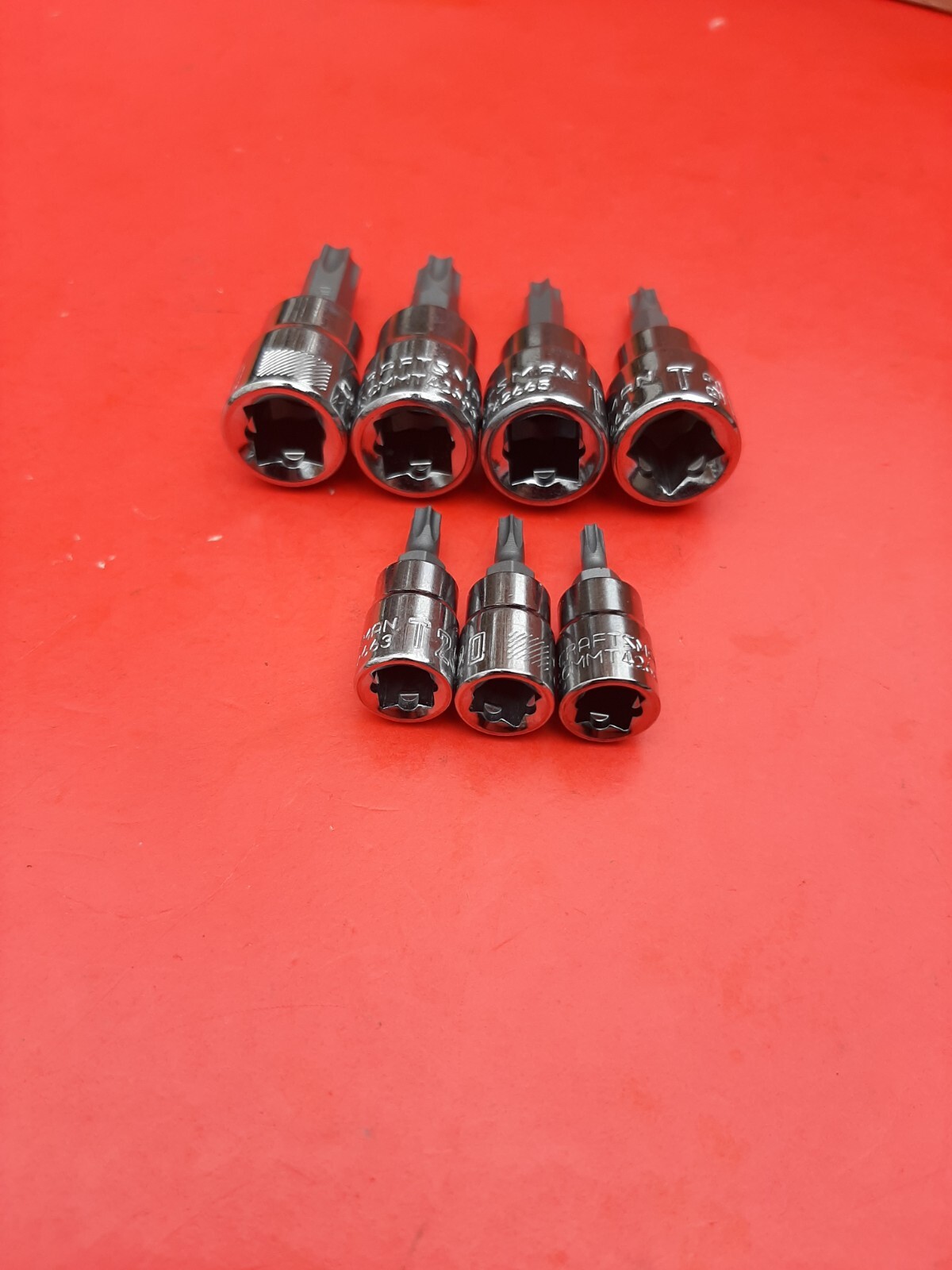NEW CRAFTSMAN TOOLS 7 Piece 1/4 & 3/8" Drive Torx Star Bit Driver Socket Set