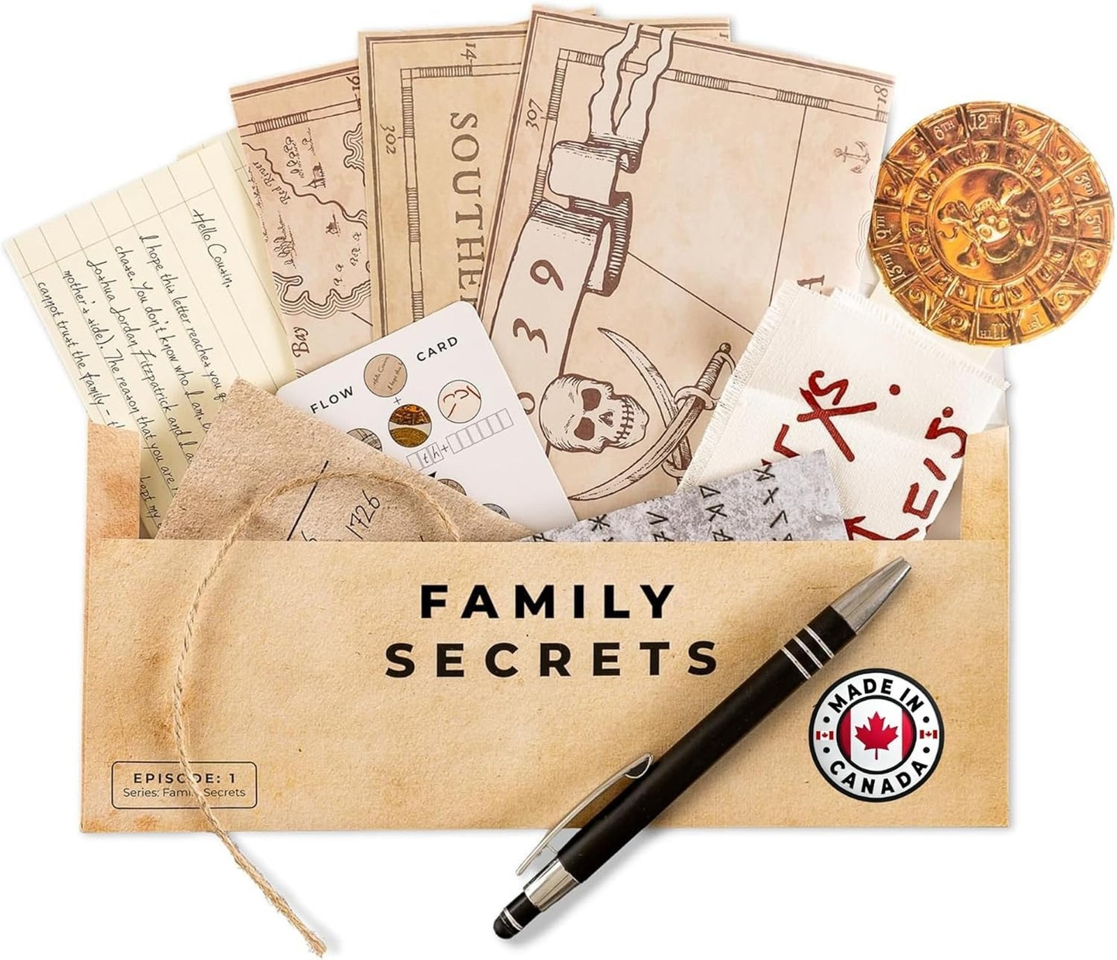 Escape Mail Episode 1 [2nd Edition]: Family Secrets Cooperative Escape Room G...