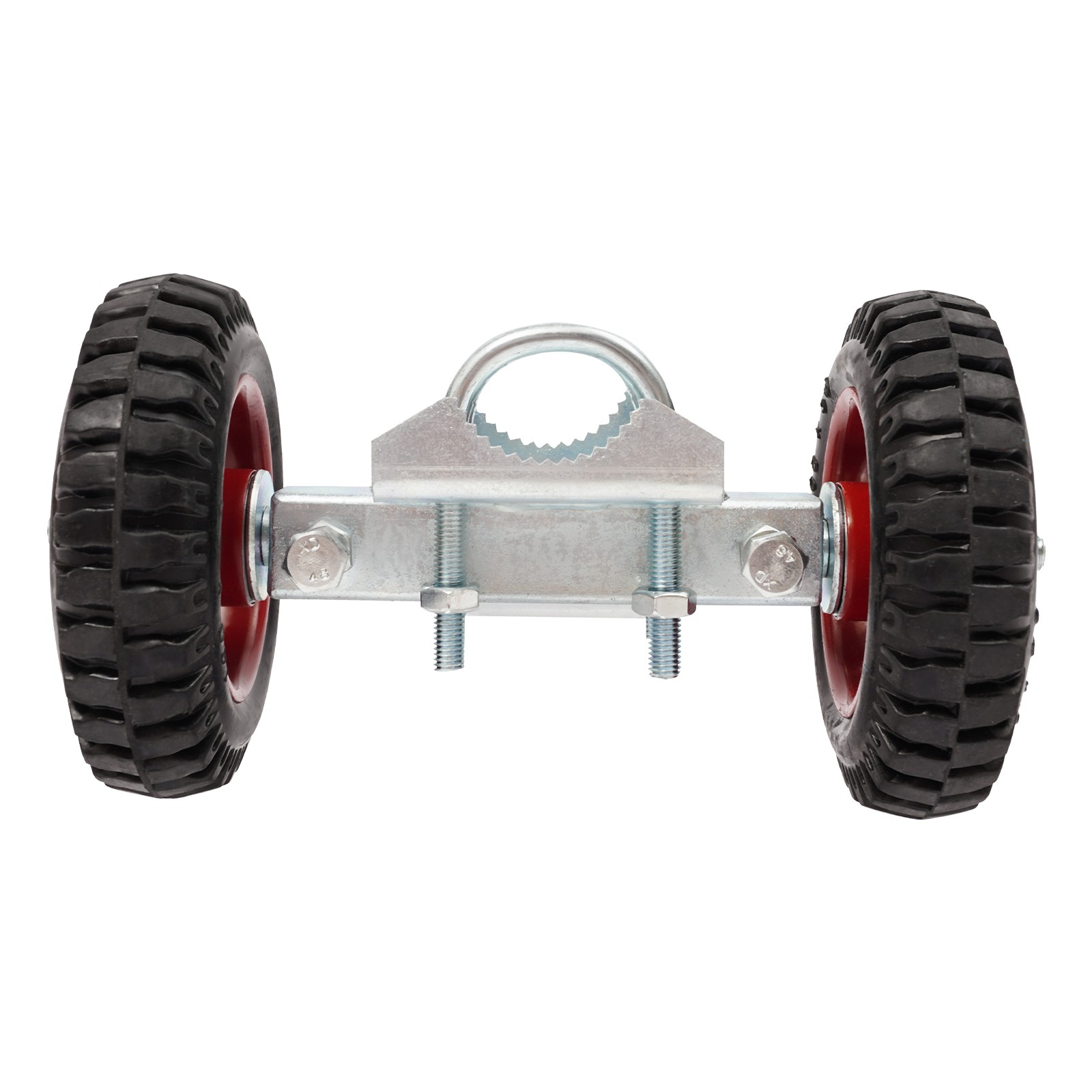 6'' Heavy-Duty Rubber Wheel Double-U Bolts Gate Rollers 2pcs Gate Rollers US