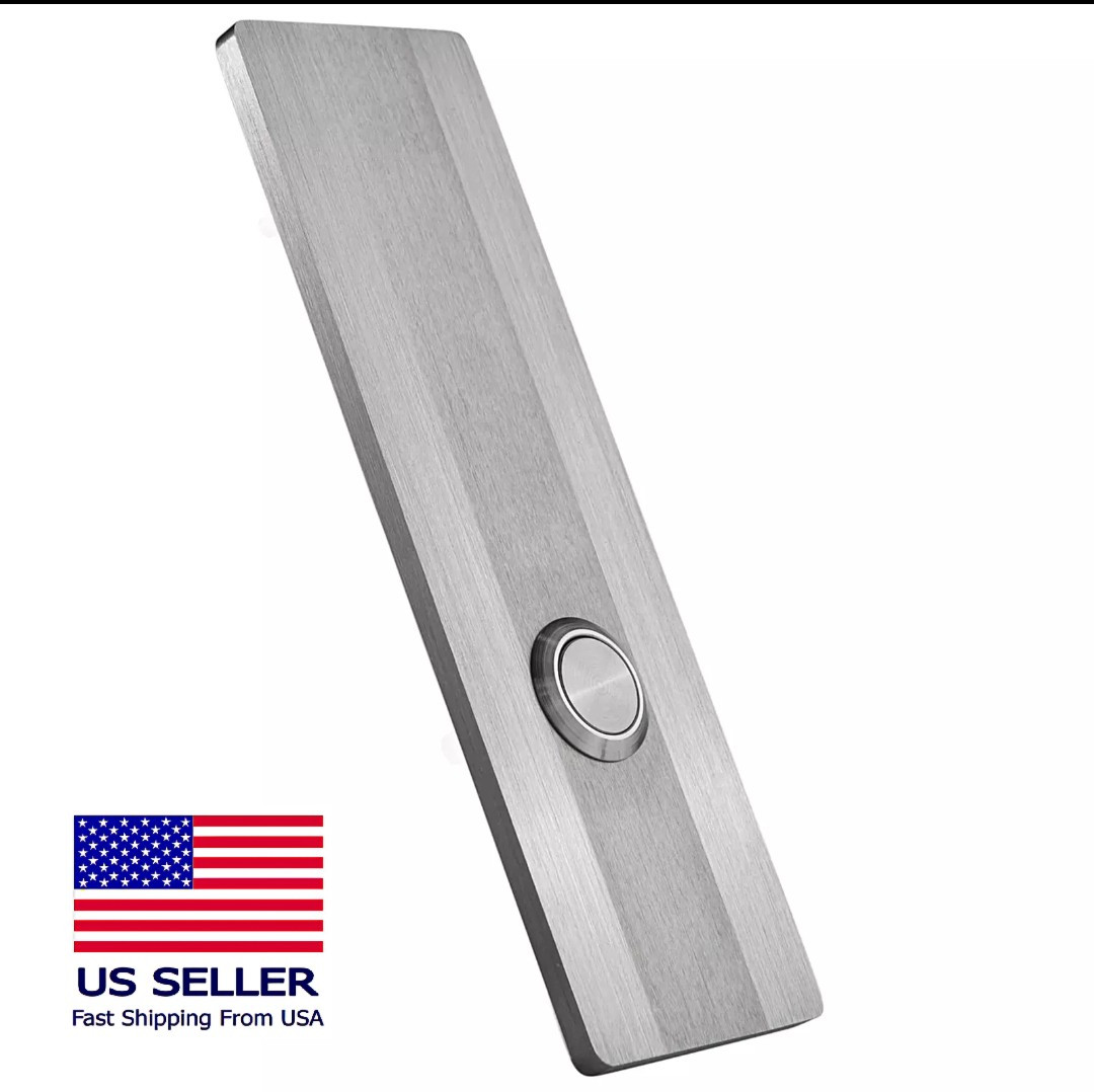 R3 Doorbells, R-Series Stainless Steel Designer Doorbells 1.5” x 5.06” x 5/32"
