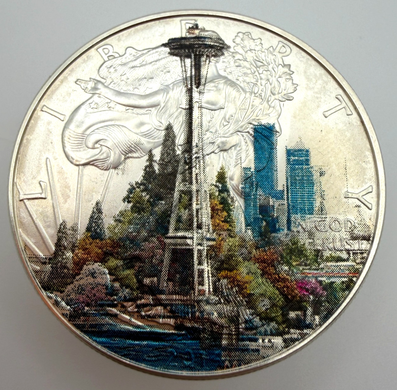 Seattle Space Needle - American Silver Eagle 1oz .999 Silver Dollar Coin