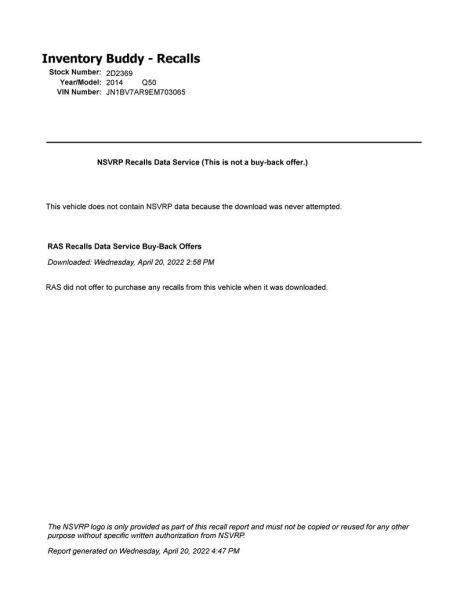 2014 Q50 Transfer Case Module Sku#3233119