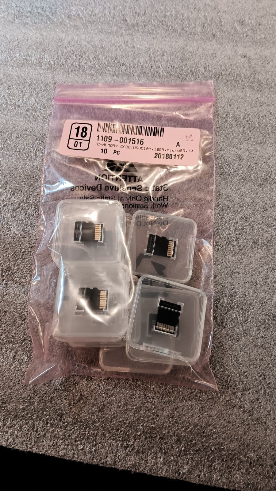 Lot (10) Transcend IC- Memory Cards USDC10M, 16GB