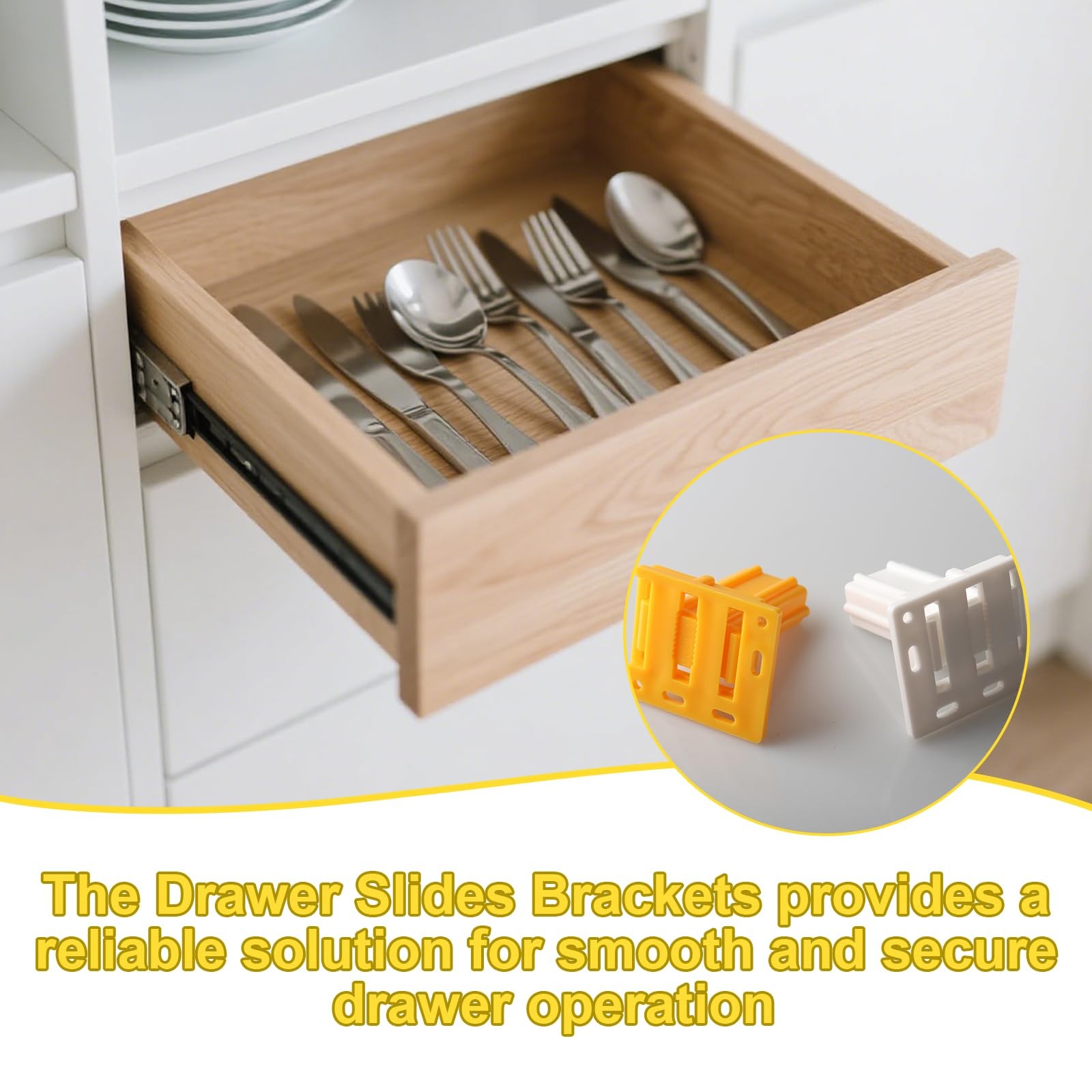 70725 Drawer Slide Socket Set - Small C Shape Slide Bracket Channel Replaceme...