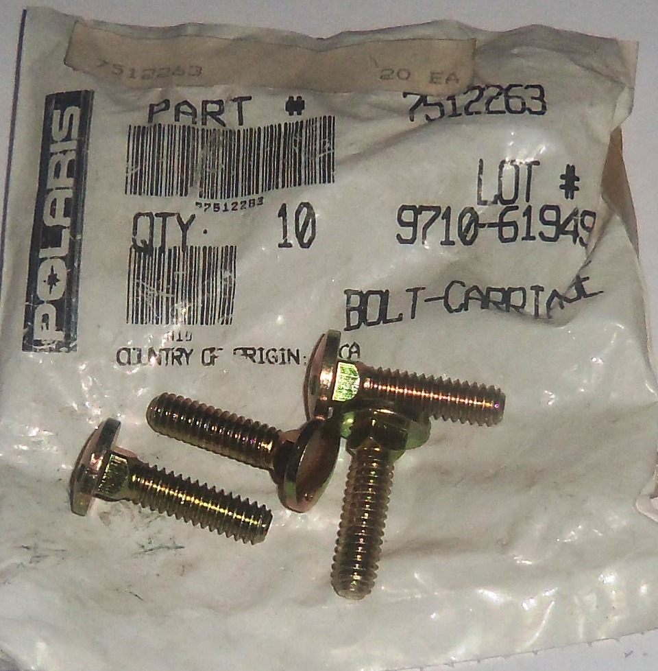 POLARIS OEM NOS PURE SNOWMOBILE ATV PWC BOLT PACK OF FOUR 4 7512263